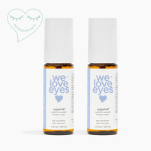 Load image into Gallery viewer, Two bottles of 'we love eyes' superHA product on a white background
