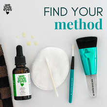 Load image into Gallery viewer, Cosmetic products with 'we love eyes' branding on a white background, featuring text 'Find Your Method'.