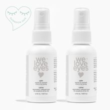 Load image into Gallery viewer, Two bottles of 'we love eyes' eyelash cleansing spray on a white background
