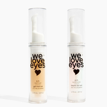 Load image into Gallery viewer, Two bottles of 'we love eyes' eye care products on a white background
