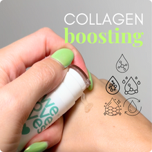 Load image into Gallery viewer, Hand applying a collagen boosting product to skin with visible brand name.
