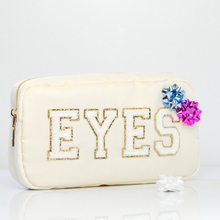 Load image into Gallery viewer, Varsity Eyes Pouch - Off White
