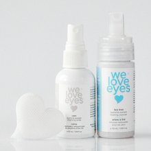 Load image into Gallery viewer, Two 'we love eyes' eye care products on a light gray background
