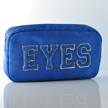 Load image into Gallery viewer, Wholesale - Varsity Eyes Pouch - Royal Blue
