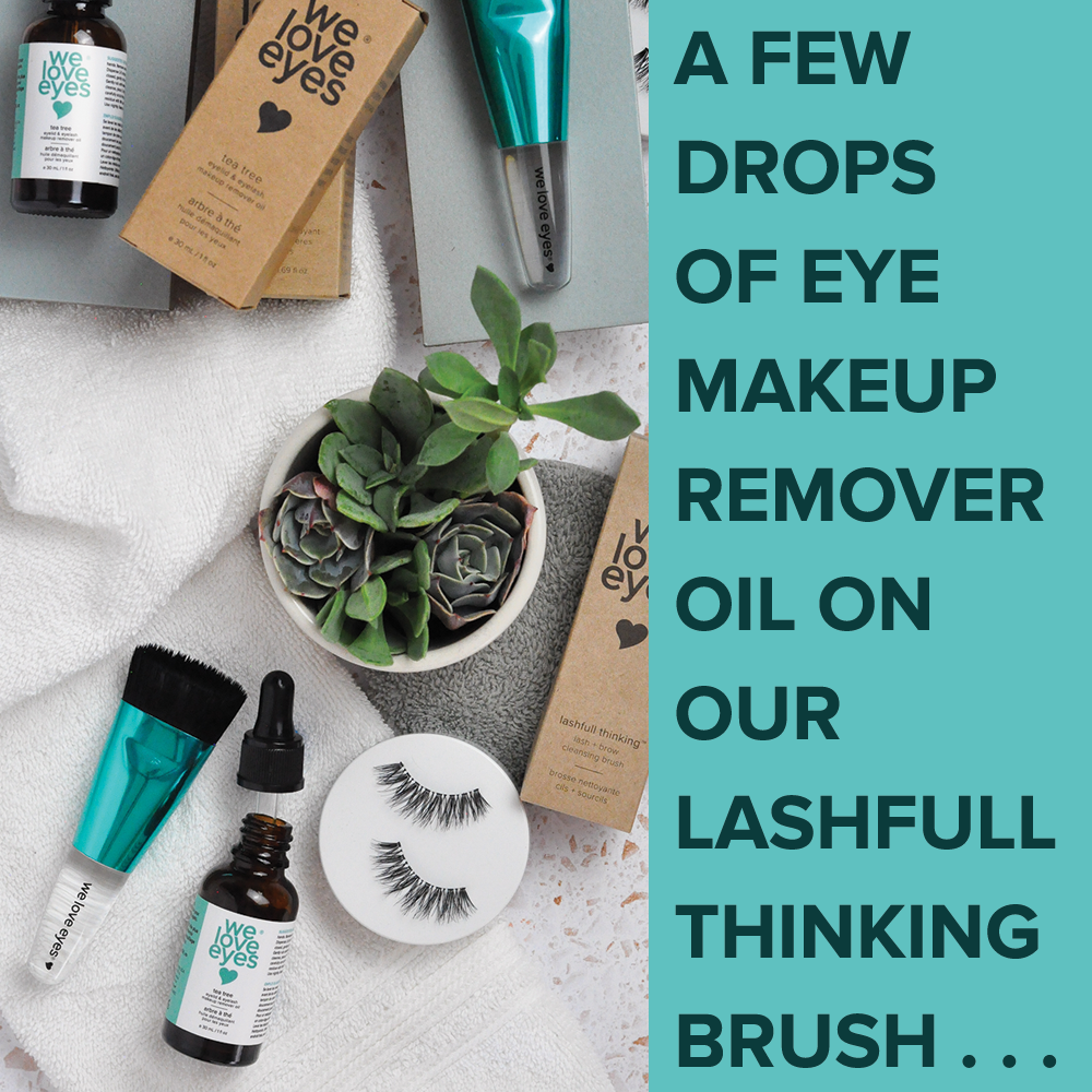 We Love Eyes - 100% All Natural Tea Tree Makeup Remover Oil - Effortlessly  remove waterproof makeup and eyeliner - Made with Australian Tea Tree -  Cruelty Free - Vegan